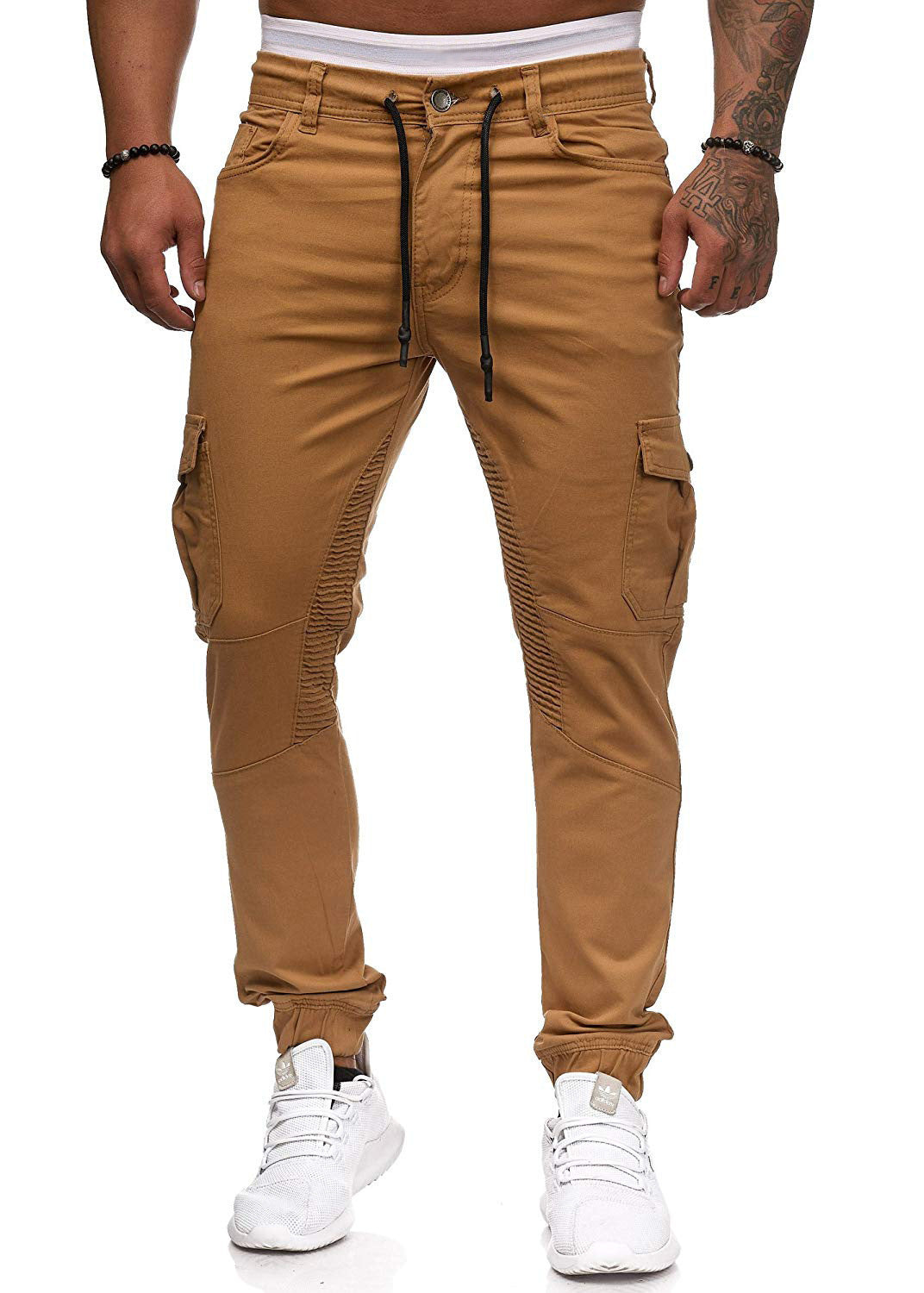 Men's Versatile Casual Sweatpants Woven Pocket Patchwork